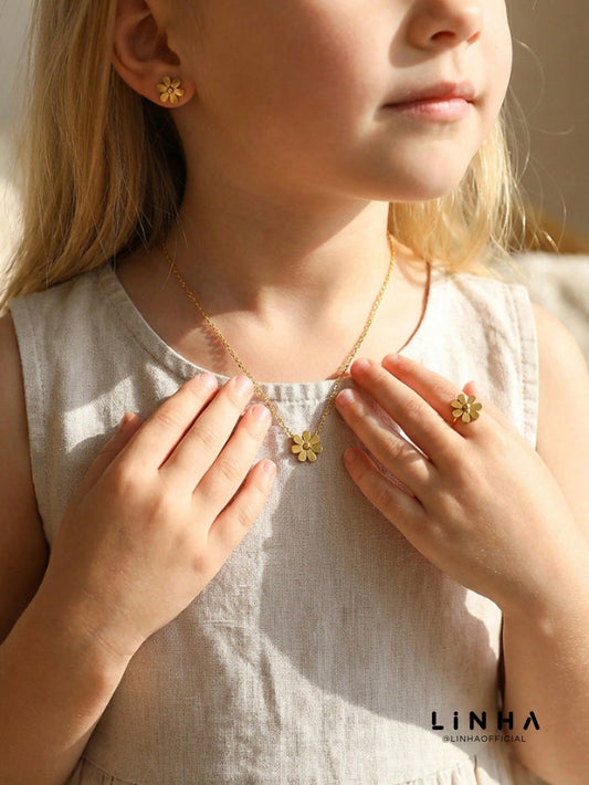 Conjunto Margaridas Douradas