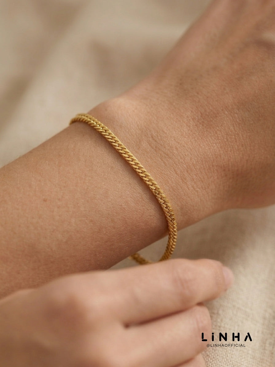 Pulseira Trama Dourada