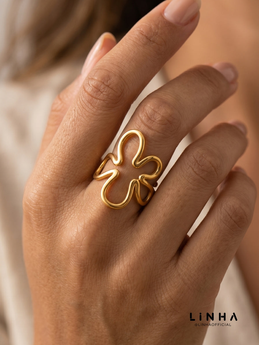 Anel Contorno Floral