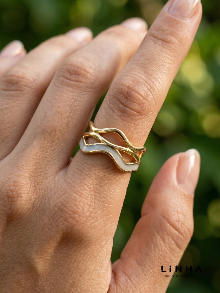 Anel Wave Orgânico