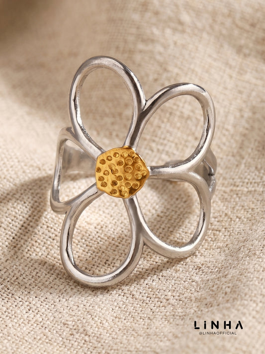 Anel Esboço Floral