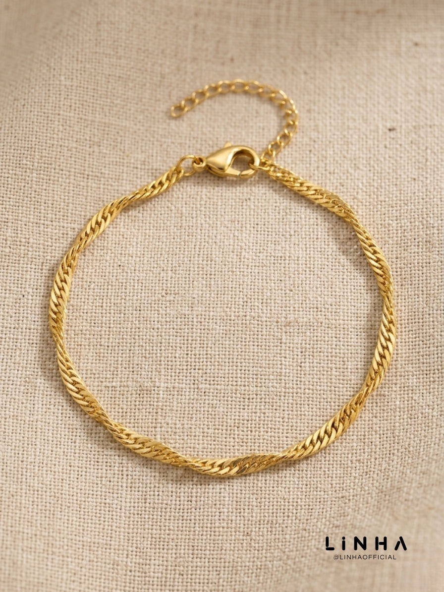 Pulseira Trama Dourada