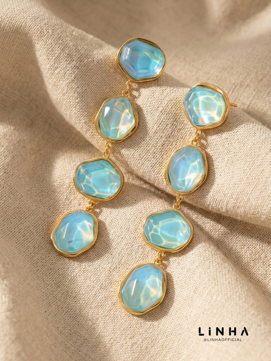 Brincos Maré Turquesa