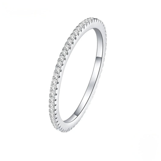 Anel Eternity Slim | Prata de Lei 925