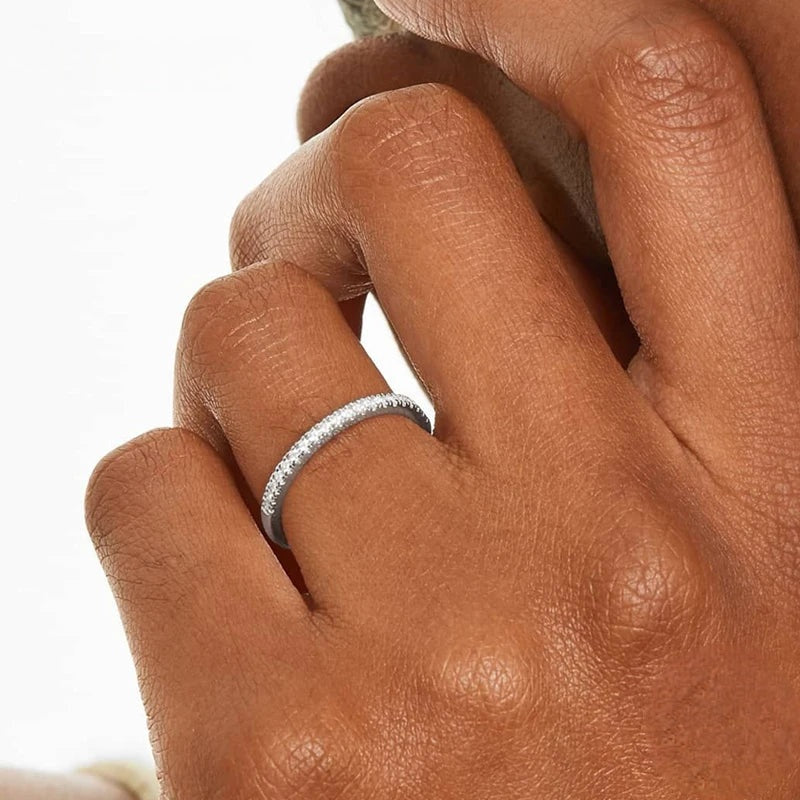 Anel Eternity Slim | Prata de Lei 925