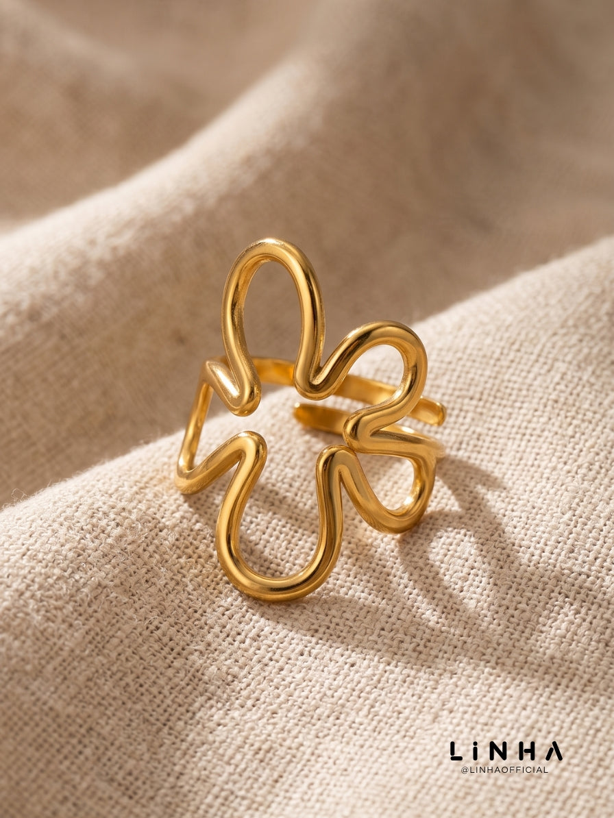 Anel Contorno Floral